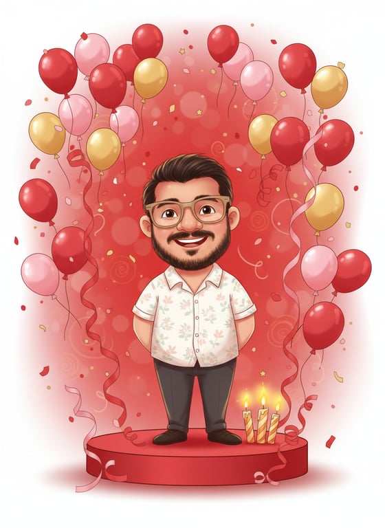 Example birthday card design for husband