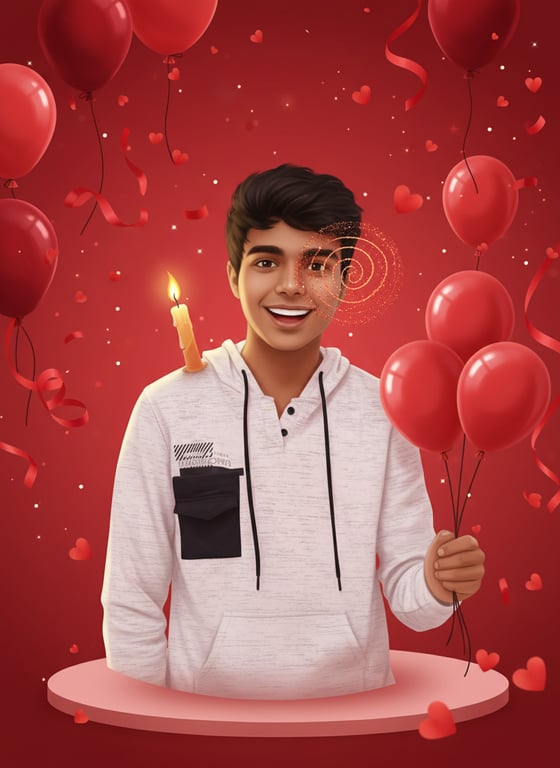 Example birthday card design for husband