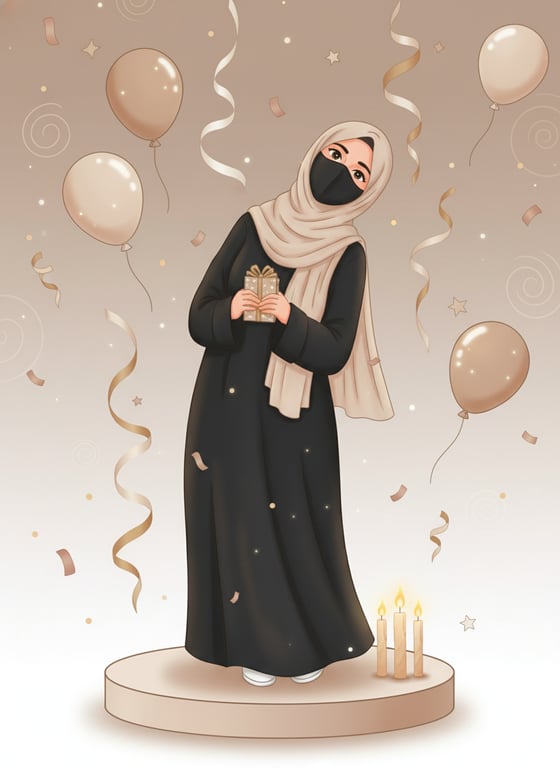 Example birthday card design for girlfriend