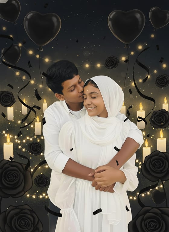 Example anniversary card design for girlfriend