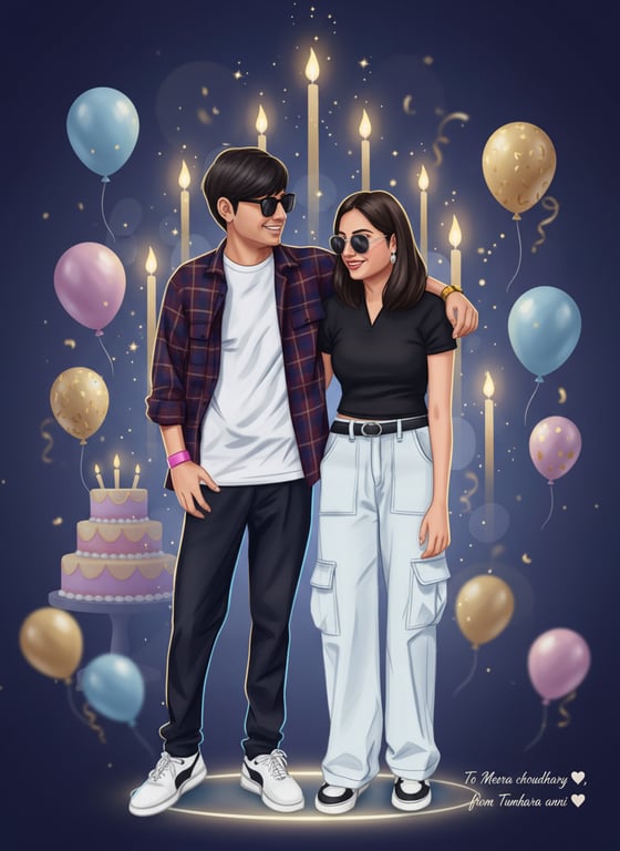 Example birthday card design for wife