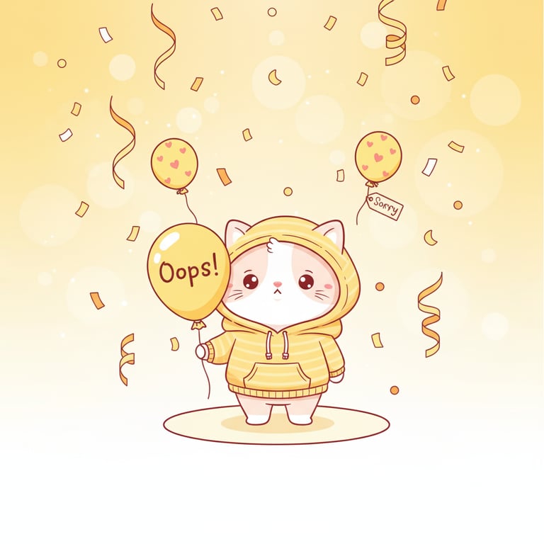 Example sorry card design for friend