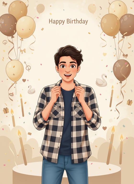 Example birthday card design for wife