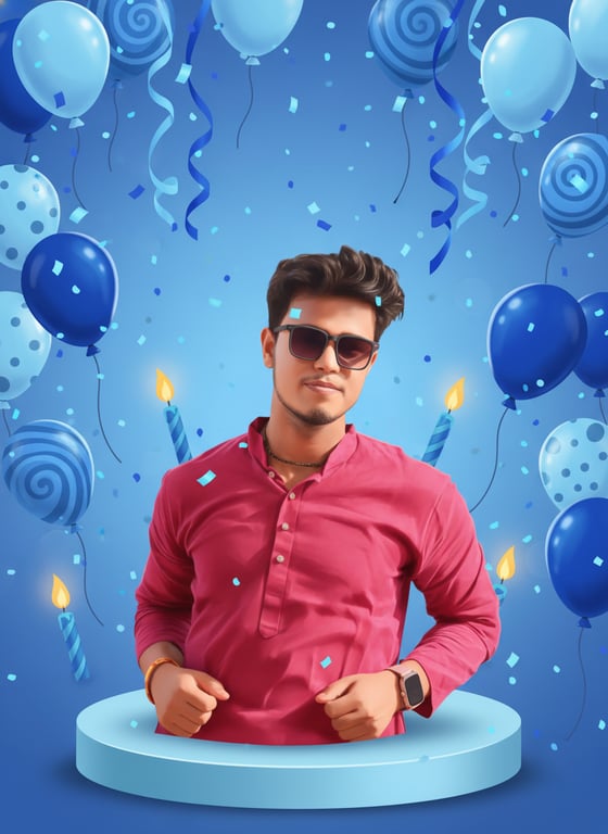 Example birthday card design for husband