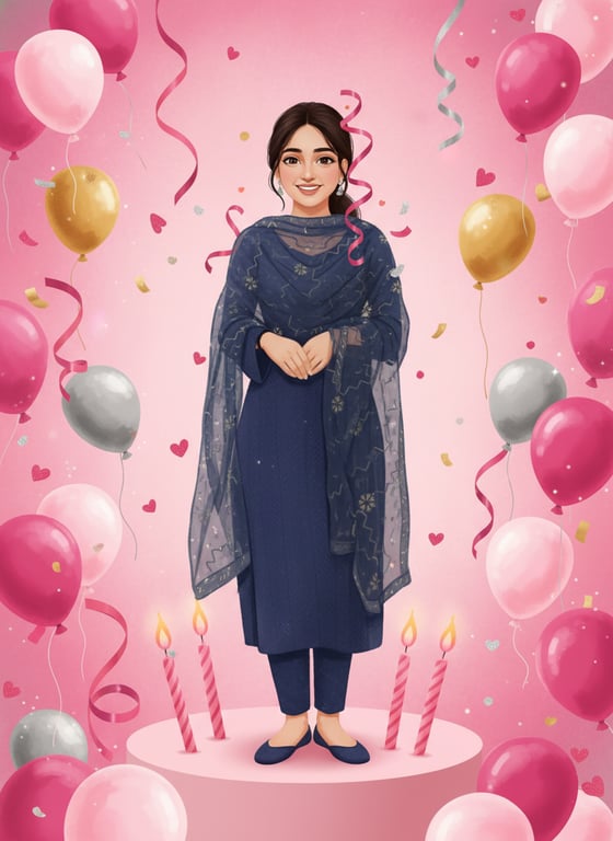 Example birthday card design for wife