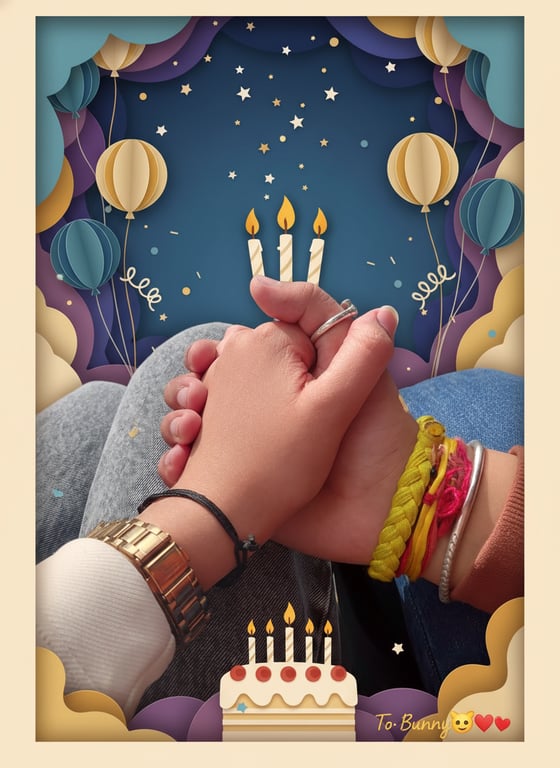 Example birthday card design for boyfriend