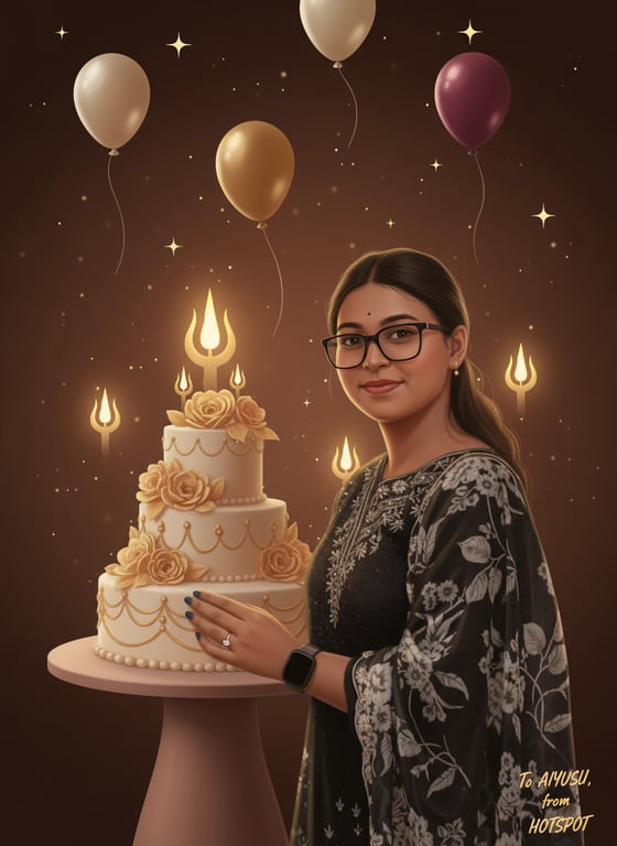Example birthday card design for wife